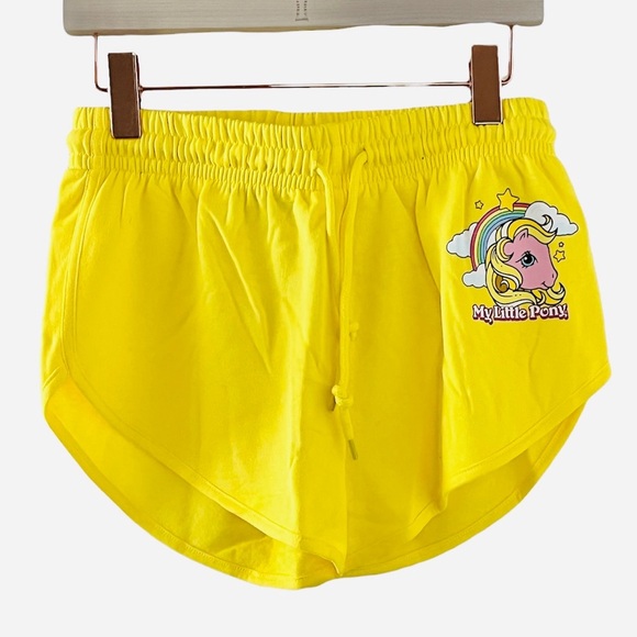 My Little Pony Sunny Skies Yellow Vintage MLP Dolphin Shorts - Picture 2 of 13